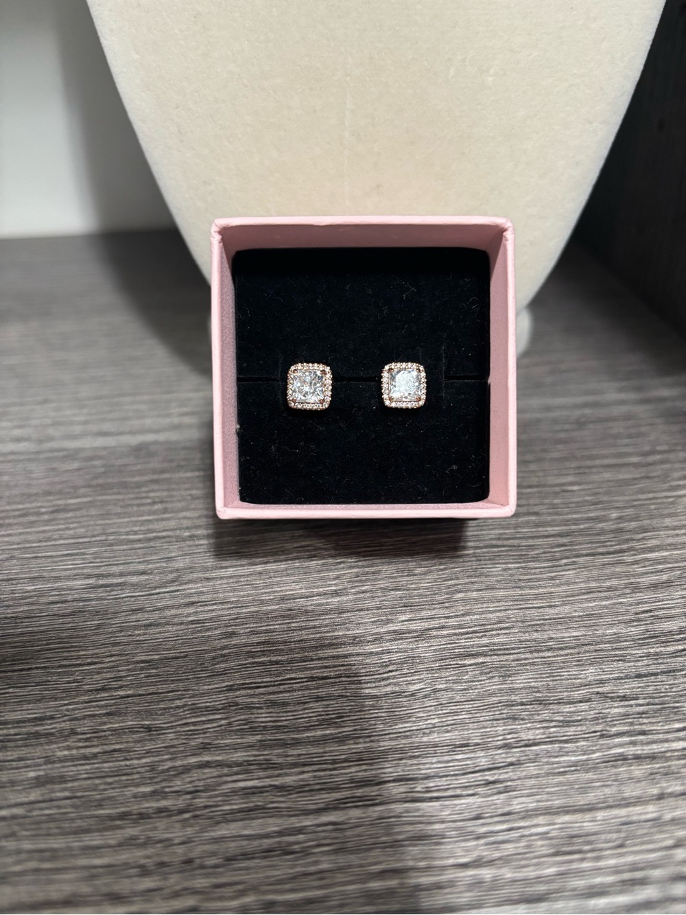 Pandora Halo Stud Earrings in Rose - Sparkling CZ Accent